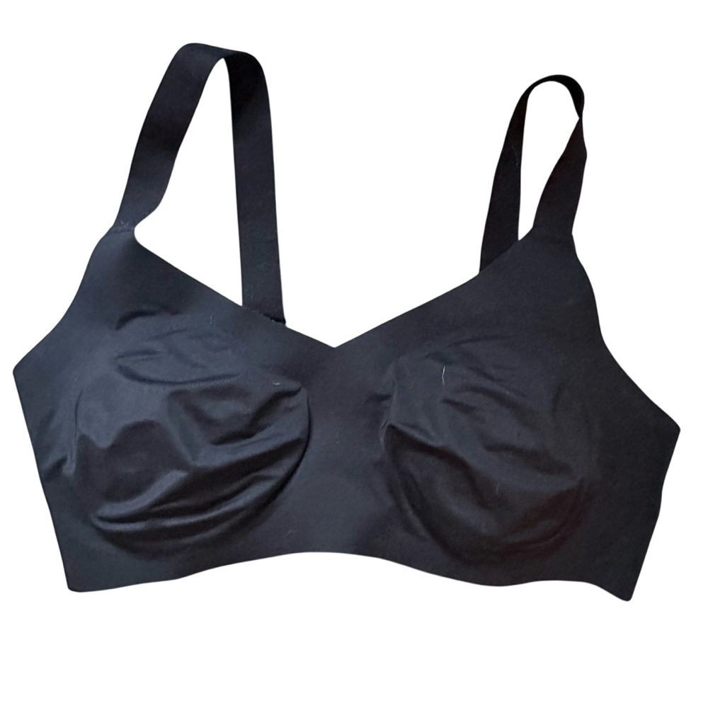 Knix Padded V-Neck Evolution Bra Thin Strap Size 7+ Black‎